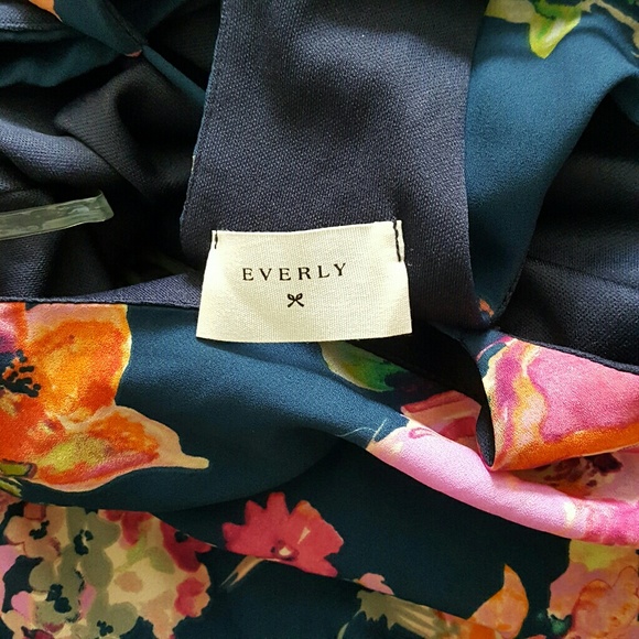 Everly Floral Print Racerback Dress S - Picture 5 of 6